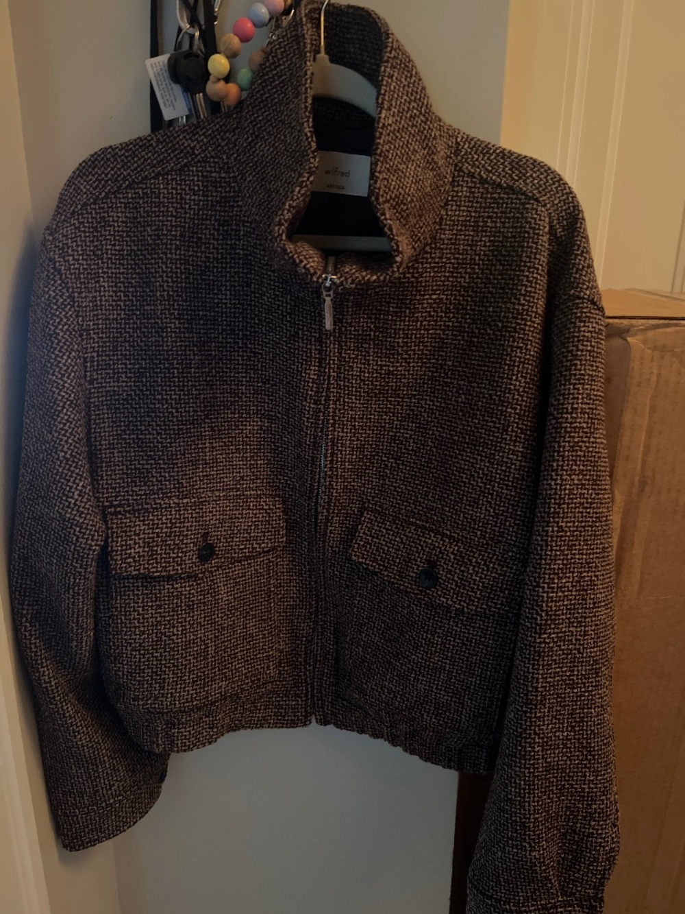 Aritzia tweed bomber